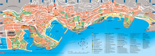 Карта городов Монако