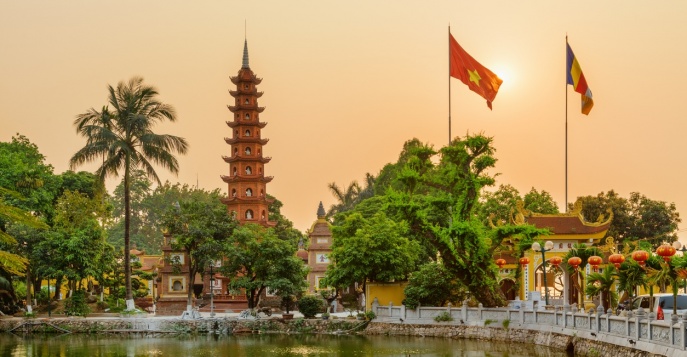 Пагода Чанкуок - Ханой, Вьетнам