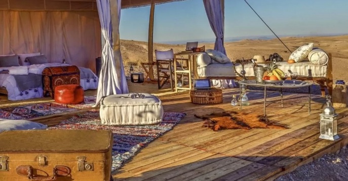 Люксовый кемп в пустыне Агафай, Марокко