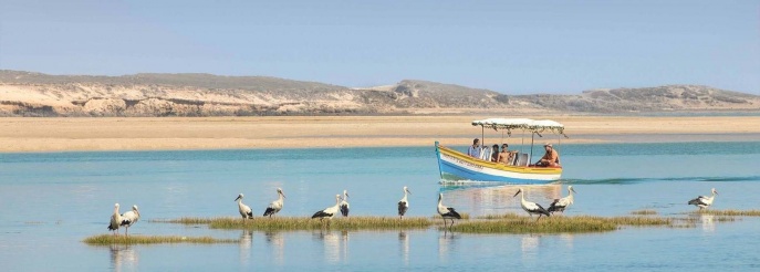 Прогулка на лодке.по лагуне Уалидии, Марокко