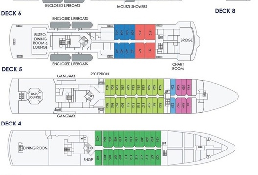 Экспедиционное судно «Heritage Adventurer» - схема палуб