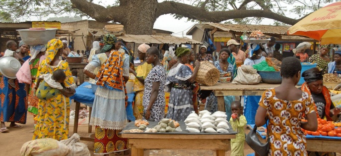 Город Гекеду знаменит одним из крупнейших рынков в Африке