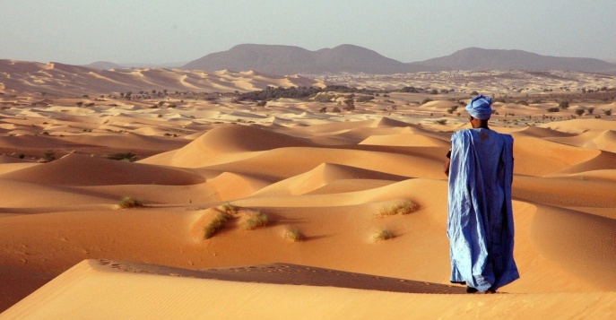 Мавритания: бескрайняя пустыня Сахара....
