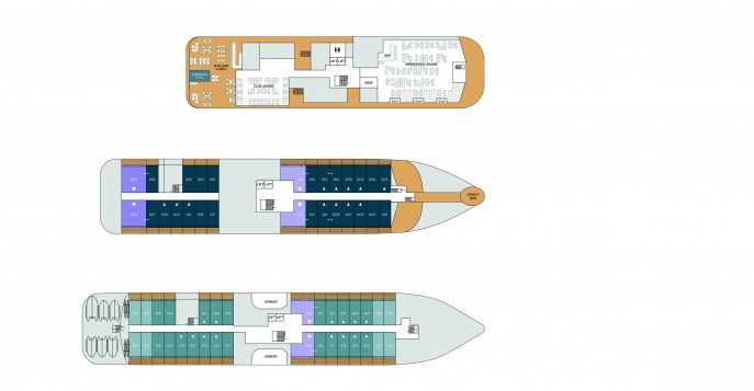 Схема палуб экспедиционного судна SH Vega