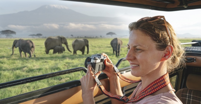 Вечернее сафари в парке Амбосели