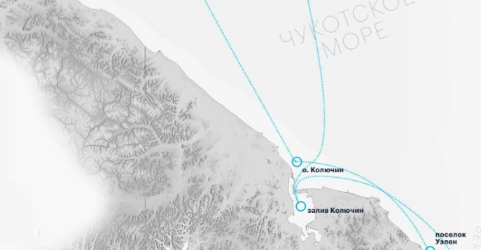 Маршрут круиза "Анадырь – о. Врангеля – Анадырь"