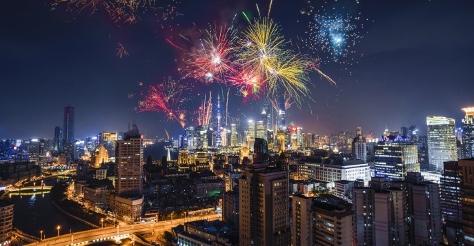 Новый Год в Шанхае, Китай