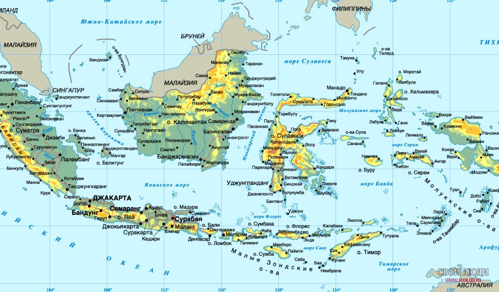 Карта Индонезии — начертите свой путь к идеальному отдыху на райскихостровах