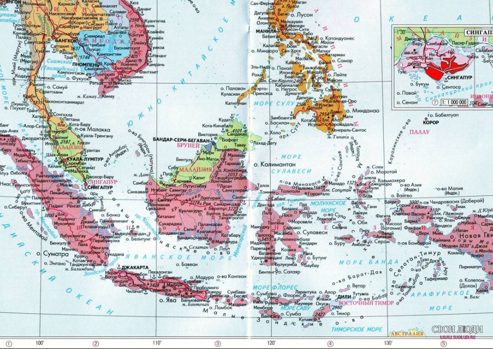 Карта индонезии