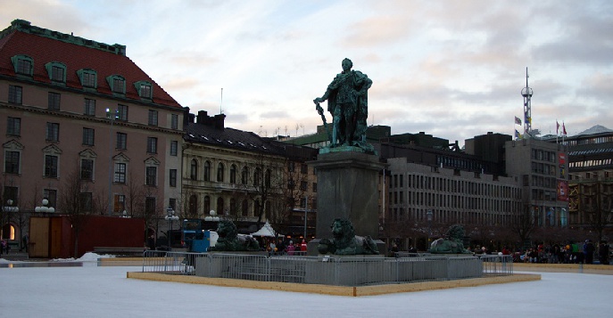 Бесплатные катки открылись в Стокгольме