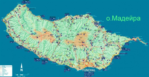 Карта острова Мадейра