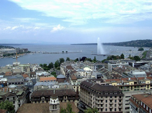 Фонтан Jet d’eau - Женева, Швейцария