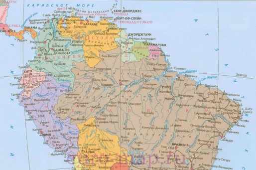 Эквадор на карте мира