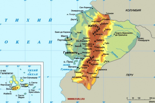 Эквадор карта