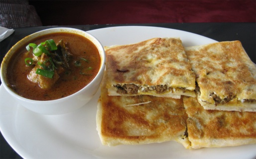 Индийский пирог с мясом муртабак