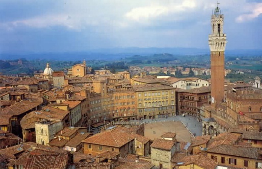 Площадь Piazza del Campo - Сиена, Италия