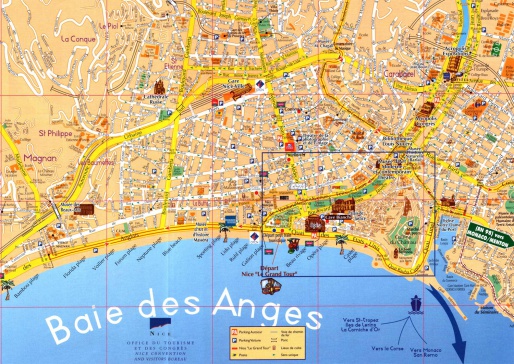 Карта Ниццы, Франция